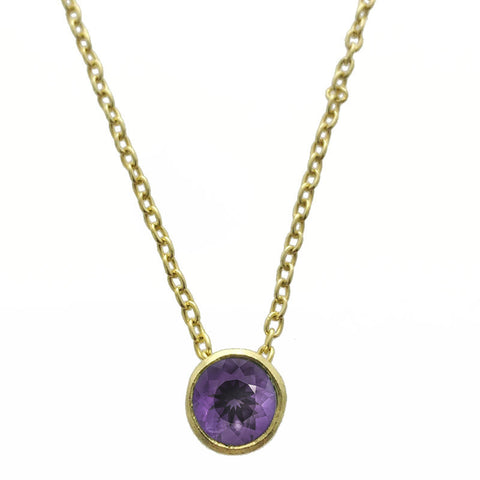 Betty Carre Round Amethyst Necklace