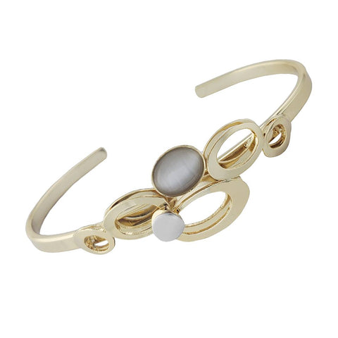 Christophe Poly Golden Pearlescent Ovals Slender Cuff