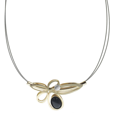 Christophe Poly Pleasant Petals With Black Necklace