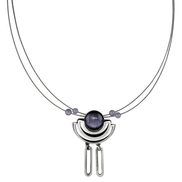 Christophe Poly Pleasing Purple Deco Necklace