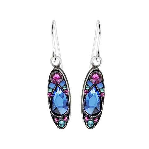Firefly Designs Oval Sapphire Blue Earrings