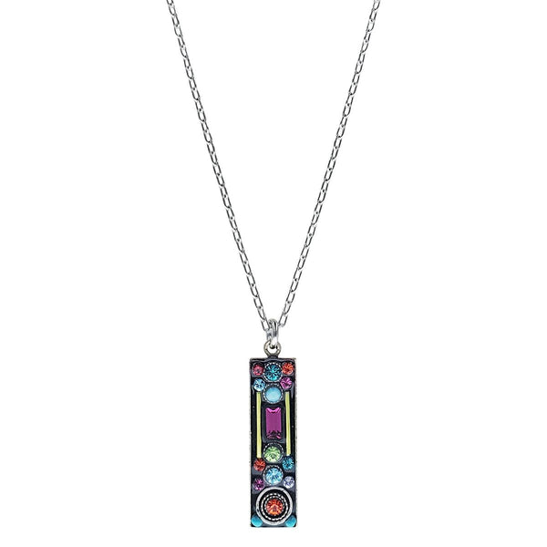 Firefly Mosaic Multi Color Architectural Pendant Necklace