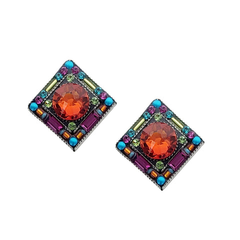 Firefly Mosaic Sparkling Diamond Post Earrings
