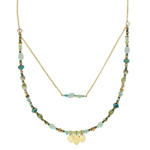 Holly Yashi Shades Of The Sea Double Layer Necklace 