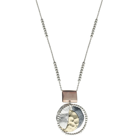 Israeli Dganit Hen Night Sky Beaded Pendant Necklace