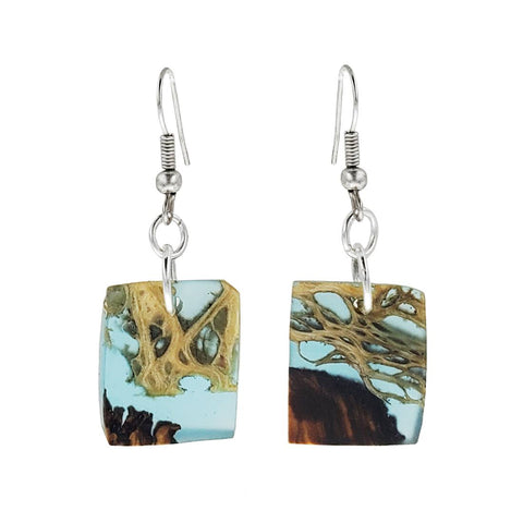 Israeli Ilana Hovev Olive Tree Cactus Wisp Sky Earrings
