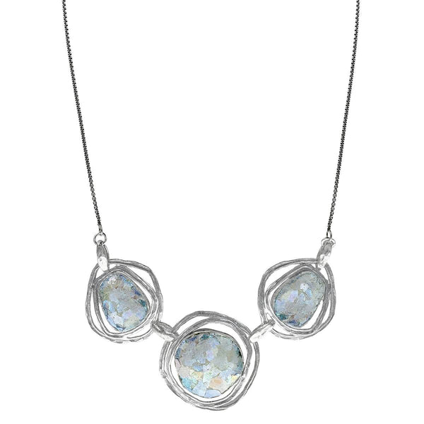 Israeli Iridescent Full Moon Harmony Necklace