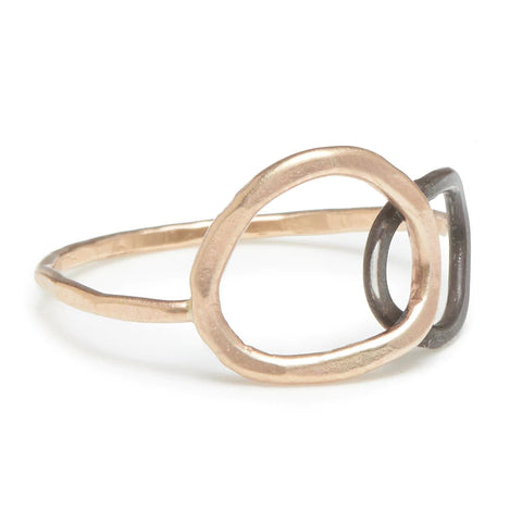 J & I Arching Open Space Ovals Ring Another View