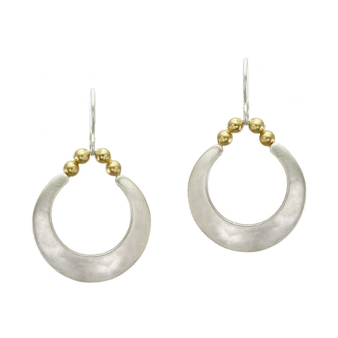 Marjorie Baer Beaded Crescent Hoop Earrings