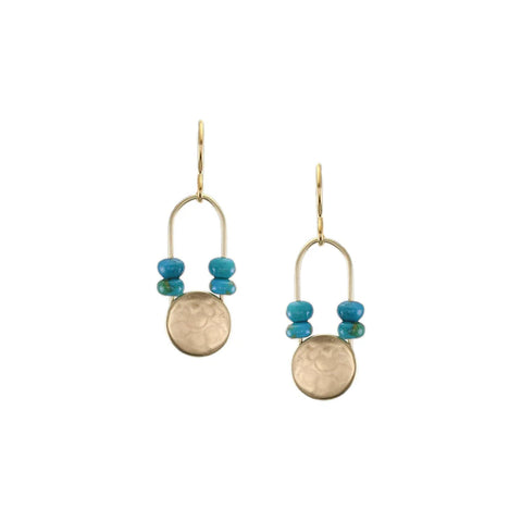 Marjorie Baer Golden Turquoise Tranquility Earrings
