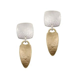 Marjorie Baer Leaf Heart Post Earrings