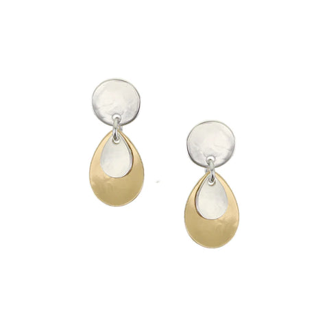 Marjorie Baer Minimalist Layered Double Teardrop Post Earrings