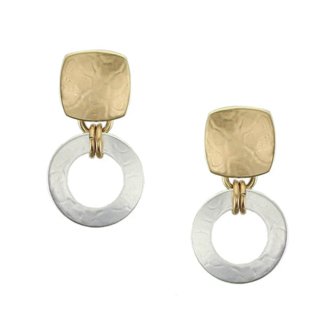 Marjorie Baer Textured Harmony Hoop Post Earrings On