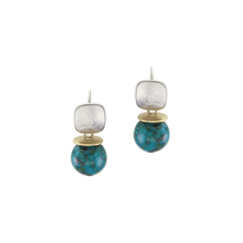 Marjorie Baer Turquoise Stack Earrings