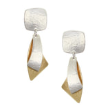 Marjorie Baer Two Tone Arched Clip Earrings