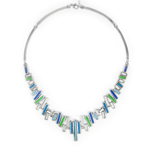 Osmose Blue And Green Structure Necklace