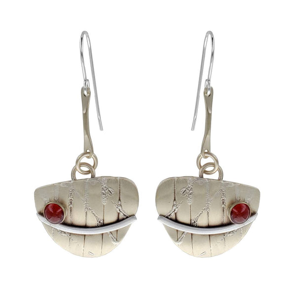 Whitney Designs Reflections In Silver And Gold Carnelian Earrings