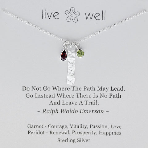 Leave A Trail Emerson Quote Necklace