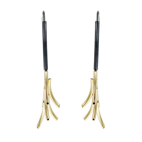 Arched Golden Twig Earrings By Tip To Toe Another View