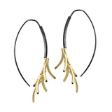 Arched Golden Twig Earrings By Tip To Toe