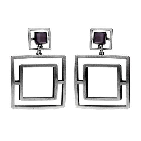 Christophe Poly Large Fresh Modern Squares Post Earrings