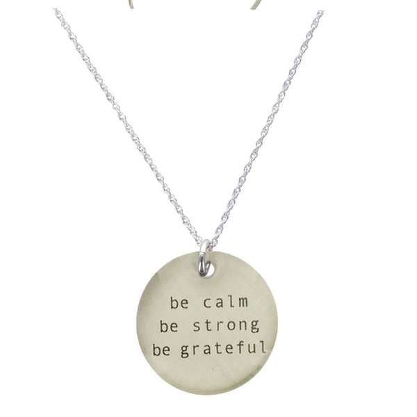 Everyday Artifact Calm Strong Grateful Necklace