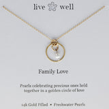 Family Love Pearl Necklace By Live Well on Gift Card