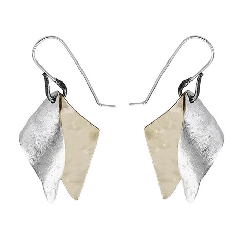 Israeli Dganit Folded Leaves Earrings