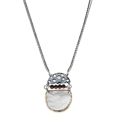  Israeli Dganit Hen Garnet Path Necklace