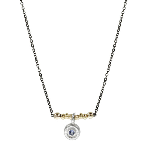 J & I Petite Tanzanite Drop Necklace