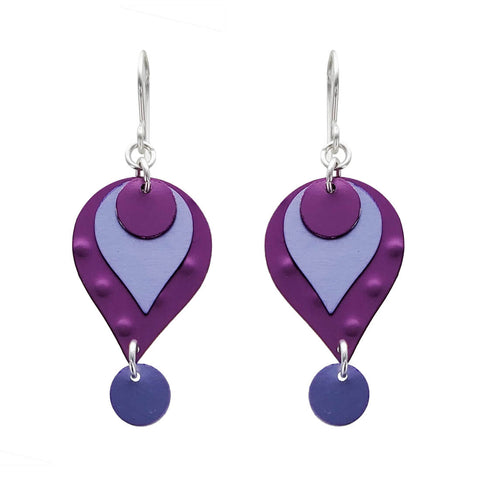 Lenel Designs Veronica Layered Purple Earrings