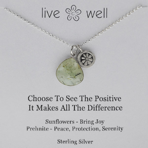Live Well Choose Joy Inspirational Charm Necklace