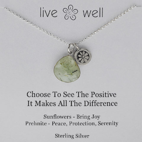 Live Well Choose Joy Inspirational Charm Necklace