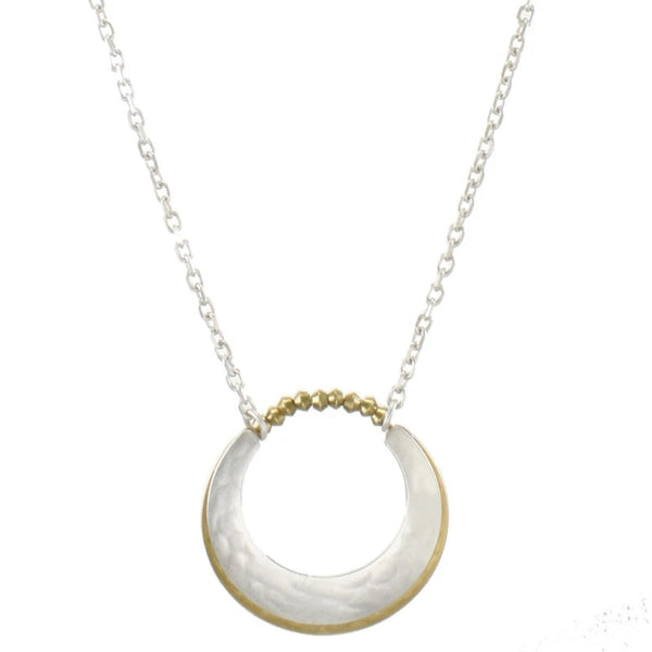 Marjorie Baer Double Crescent Long Pendant Necklace