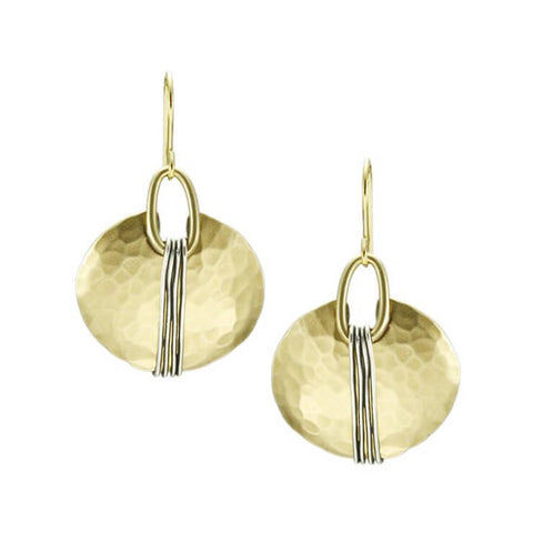 Marjorie Baer Gold Wire Wrapped Earrings
