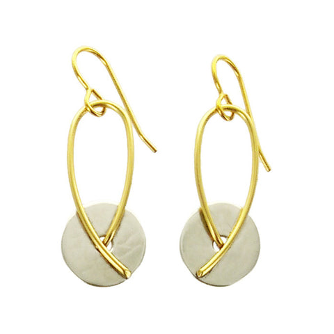 Marjorie Baer Loop And Disc Earrings
