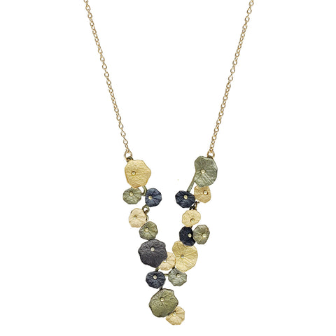 Michael Michaud Cascading Nasturtium Flower Necklace
