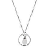 Moonstone October Hoop Necklace Another VIew