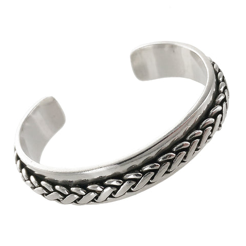 Philippe Audibert Braided Classic Silver Cuff