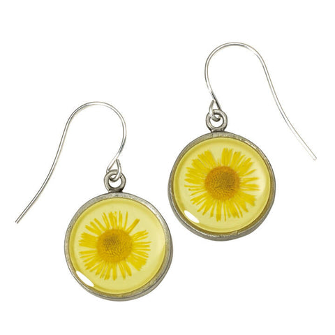 Shari Dixon Yellow Daisy Flower Earrings