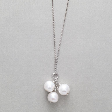 Three Pearl Cluster Necklace