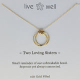Two Loving Sisters Gold Necklace By Live Well