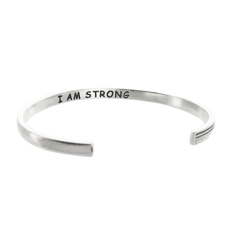 Warrior I Am Strong Bracelet Inscription View