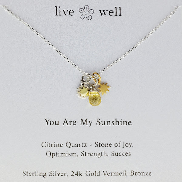 You Are My Sunshine Necklace By Live Well
