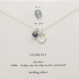 b.u. Iolite Stability Necklace On Quote Card