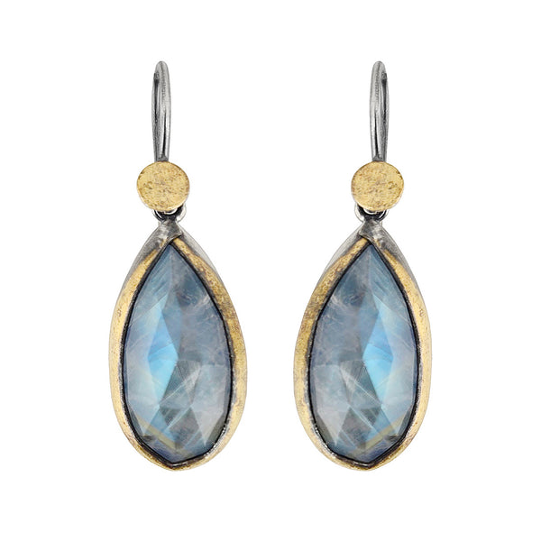 Austin Titus Rainbow Moonstone Teardrop Earrings