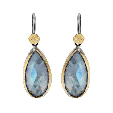 Austin Titus Rainbow Moonstone Teardrop Earrings