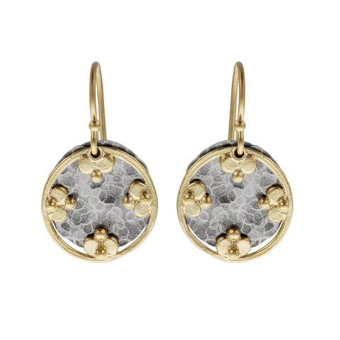 Austin Titus Silver Gold Four Blossom Earrings