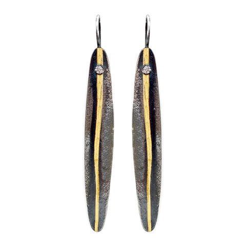 Austin Titus Split Reed Diamond Earrings