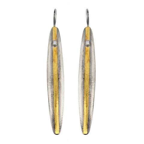 Austin Titus Split Reed Diamond Earrings